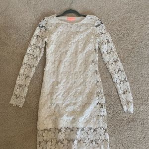 Never Worn White Lace Crochet Long Sleeve Dress